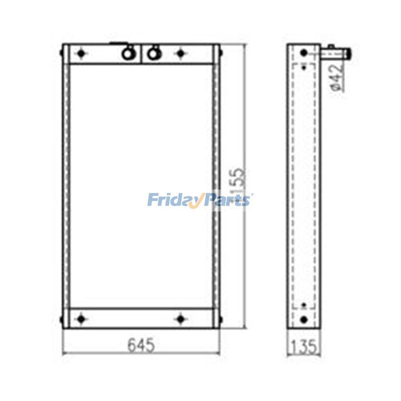 Refroidisseur d'huile 11N7-40031 pour excavatrice Hyundai R250LC-7