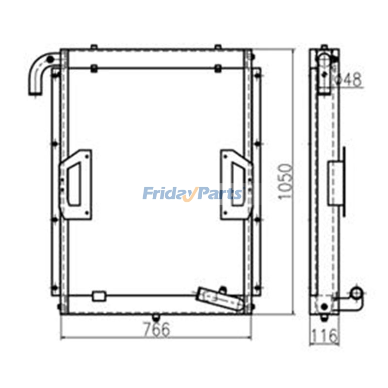 Refroidisseur d'huilepour Pelle