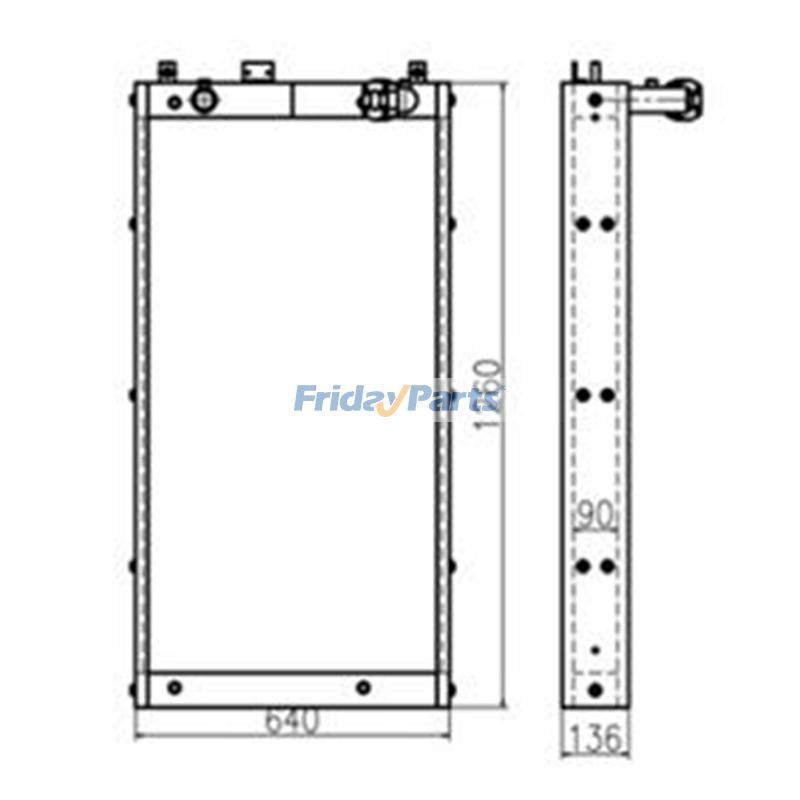 Ölkühler 11N8-46152 11N8-46250 für Hyundai Bagger R300LC-7 R320LC-7 R320LC-7A