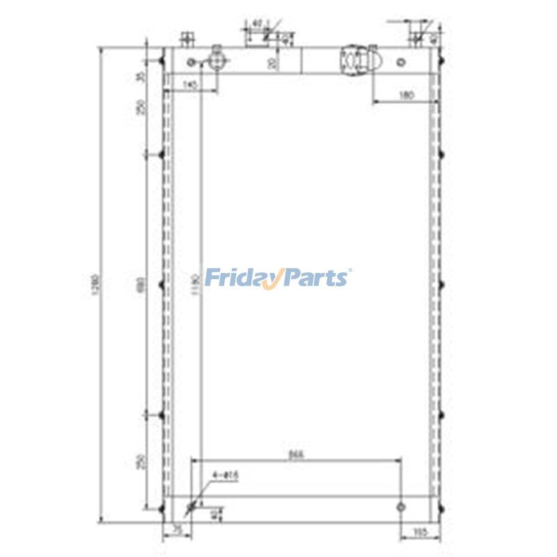 Refroidisseur d'huile 11NA-43060 pour excavatrice Hyundai R370-7A R360LC-7 R360LC-7A