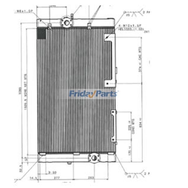 Ölkühler 11Q9-40532 für Hyundai-Bagger R320LC-9 R360LC-9 R380LC-9