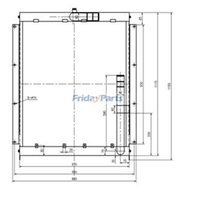 Refroidisseur d'huilepour Pelle