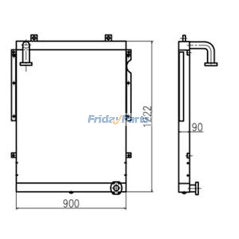 Refroidisseur d'huile 13F12000A pour excavatrice Doosan S300LL S300LC-V