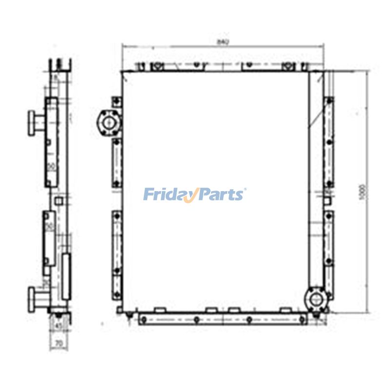Refroidisseur d'huile 13G22000 pour excavatrice Doosan S225LC-V S230LC-VpourPour DOOSAN