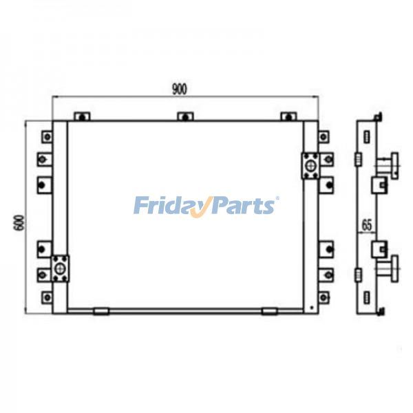 Hydraulic Oil Cooler VOE 14552200 Old Type for Excavator,Loader