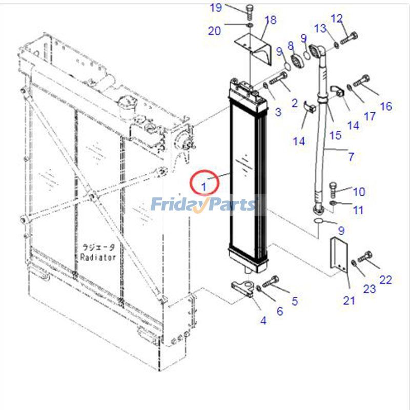 Ölkühler 17M-03-55111 für Komatsu BullDozer D275A-5R D275AX-5E0für Für KOMATSU