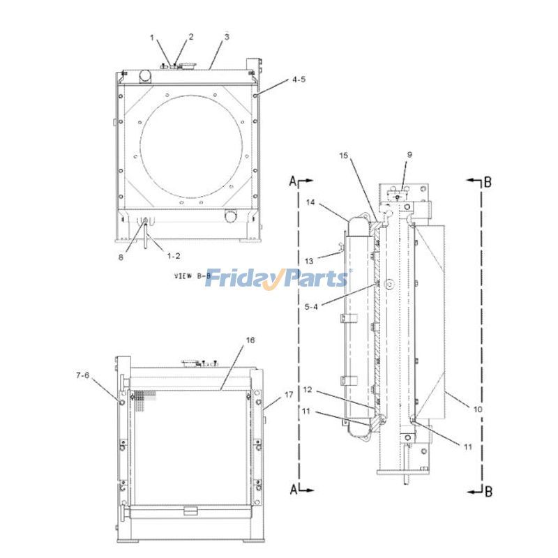 Ölkühler 190-5789 für Mitsubishi-Motor 4M40 Caterpillar-Bagger CAT 307C