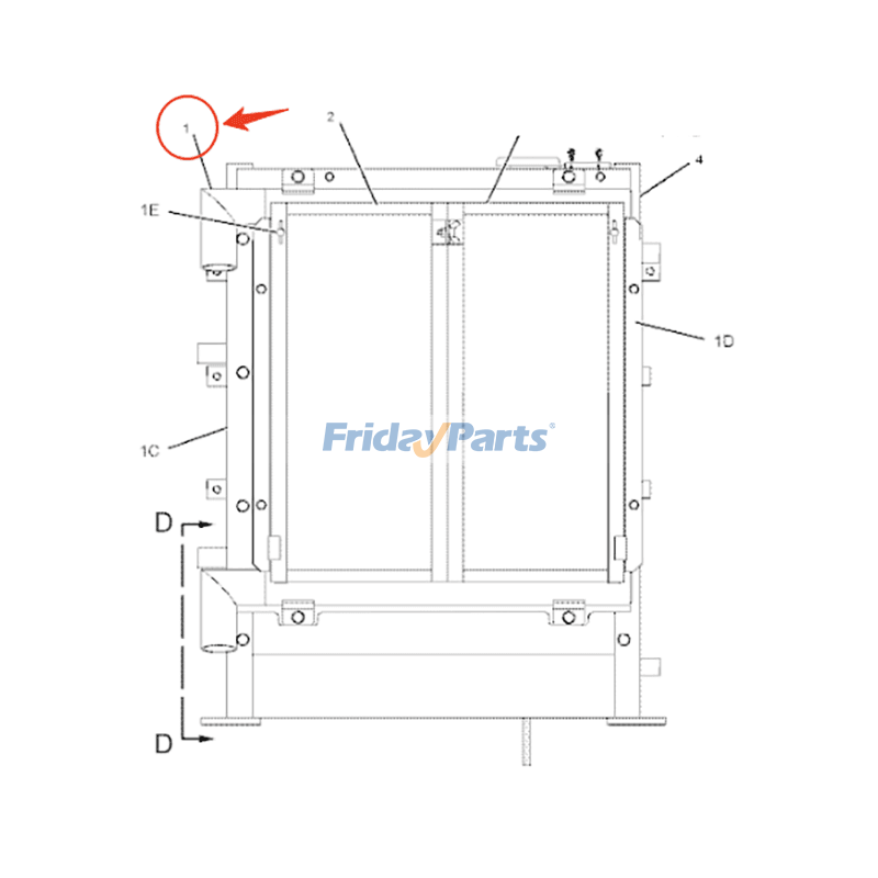 Refroidisseur d'huile hydrauliquepour Moteur,Pelle