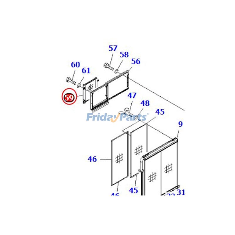 Refroidisseur d'huile PC800-6KKpour Pelle