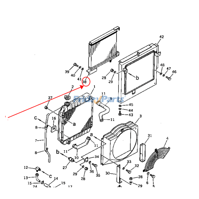 Ölkühlerfür Bagger