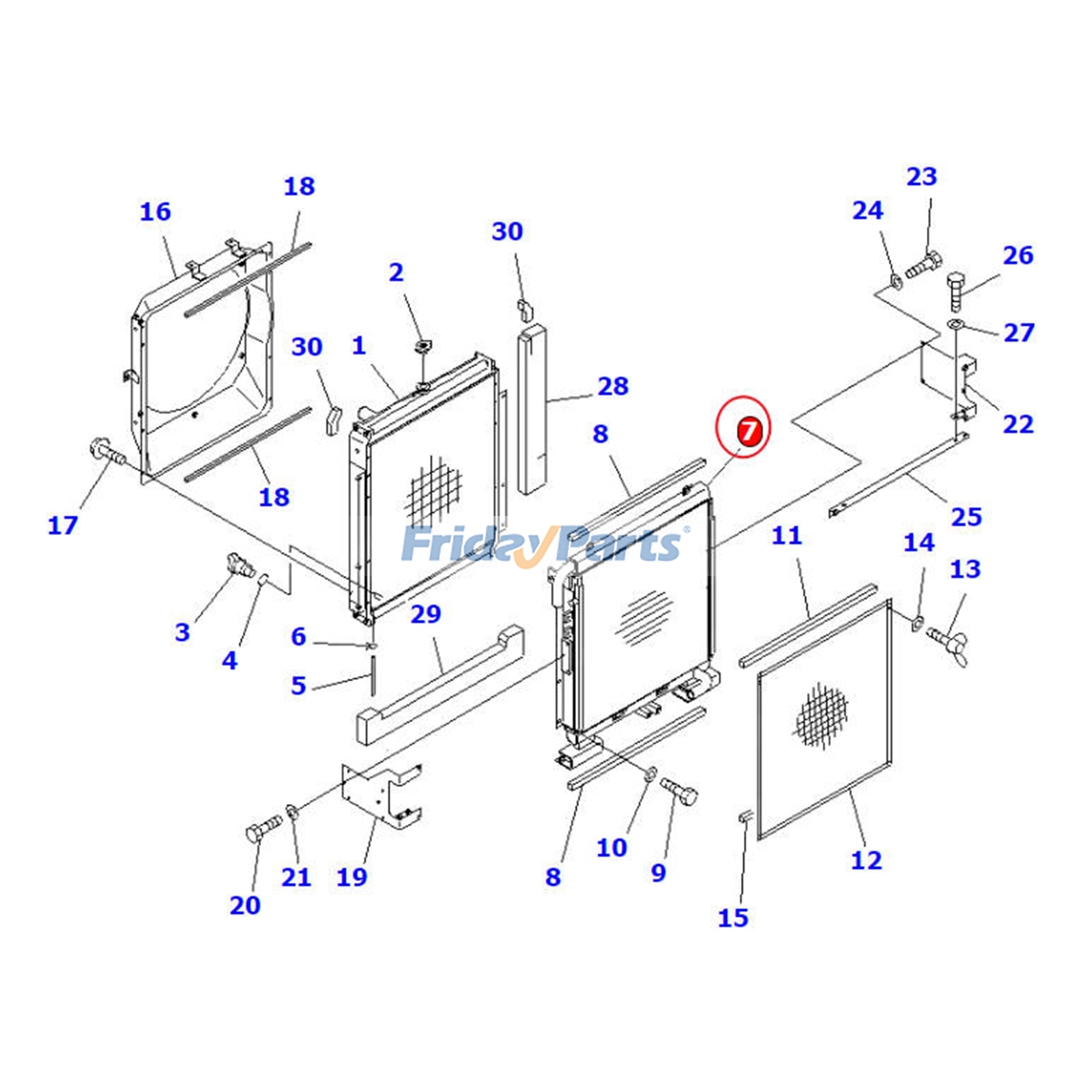Oil Cooler for Excavator