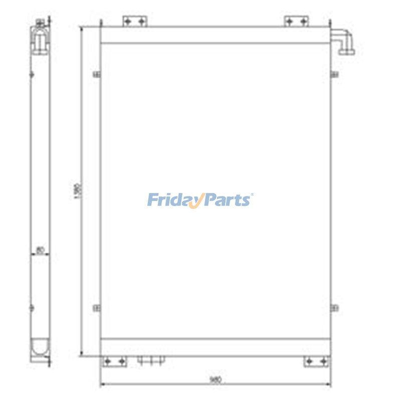 Refroidisseur d'huile 21M-03-21131 pour Komatsu PC600LC-8E0 PC700LC-8E0 PC600-8R PC600-8 PC650LOC-8E0