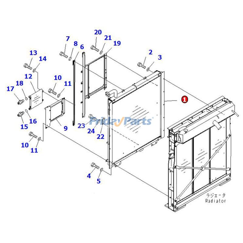 Ölkühlerfür BaggerFür KOMATSU