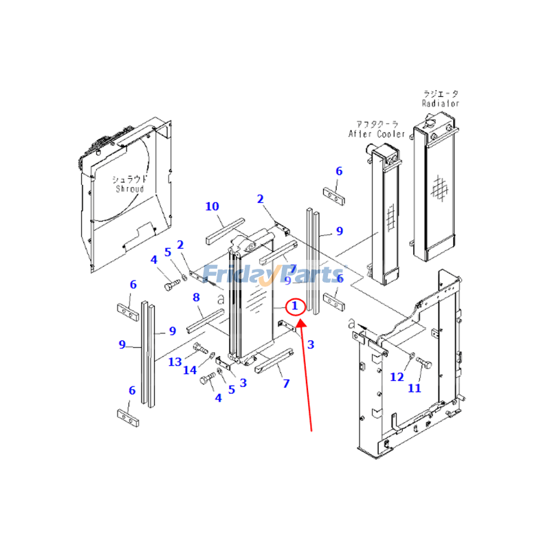 Oil Cooler for Excavator