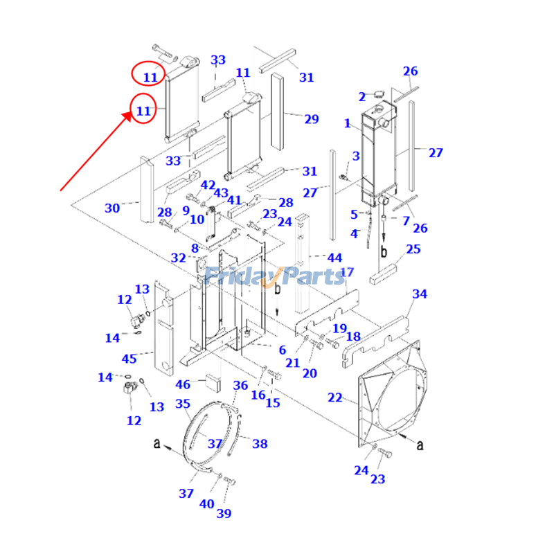 Oil Cooler  for Excavator