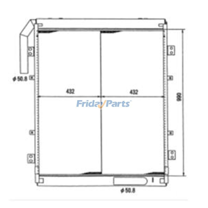 Oil Cooler 2452U660S22 for Kobelco SK300-2 SK300 Excavator