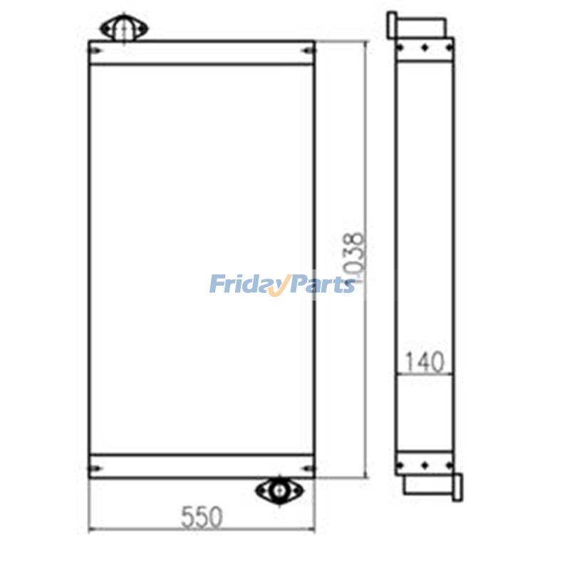 Refroidisseur d'huile sur colonne CATpour Pelle