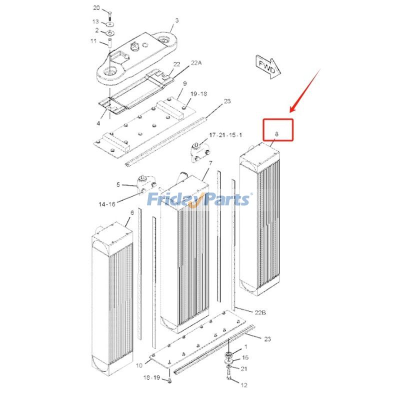 Oil Cooler for Engine,Tractor,Other Construction Equipment