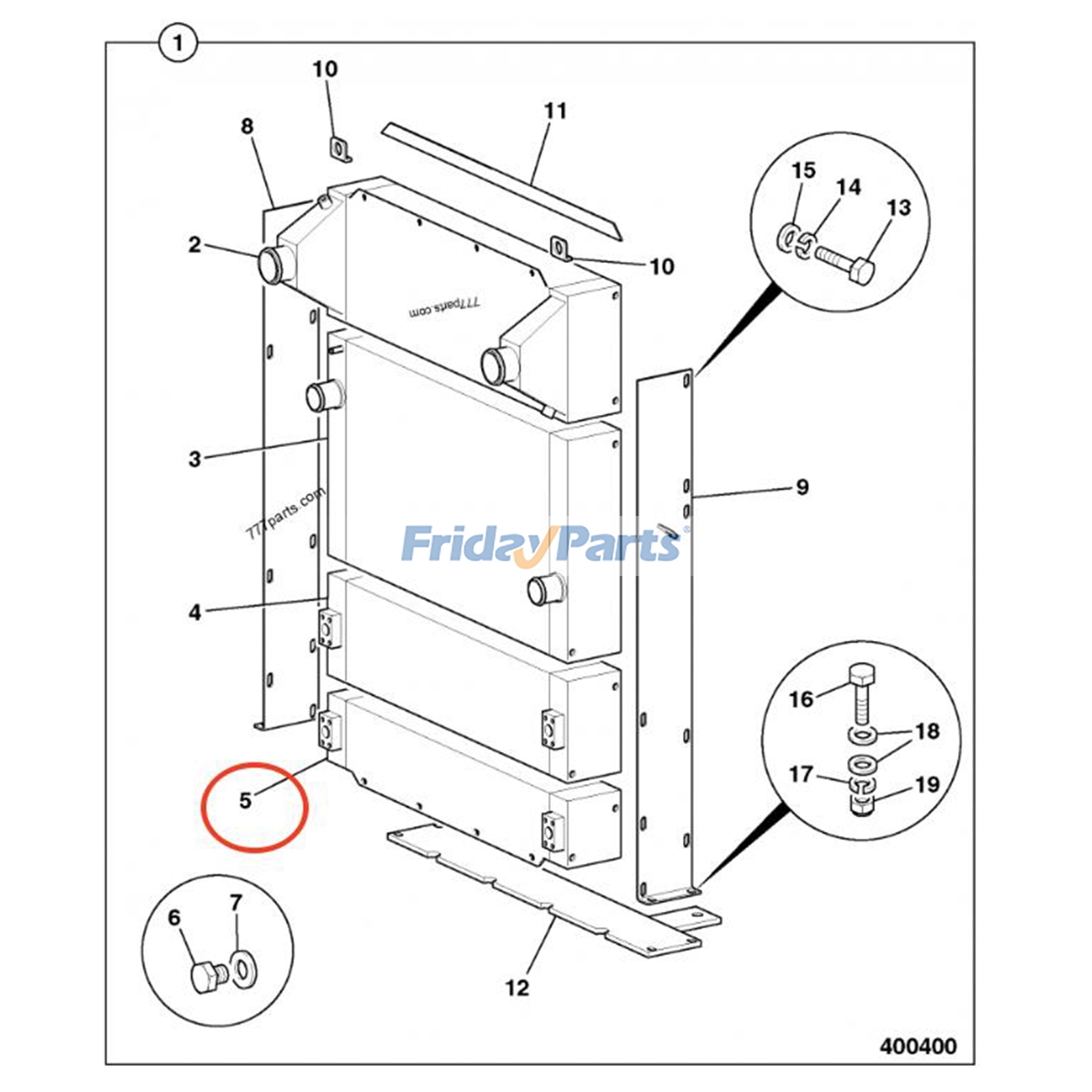 Enfriador de aceite 30/925639 30/925692 para cargadoras JCB 456 446 Para JCB