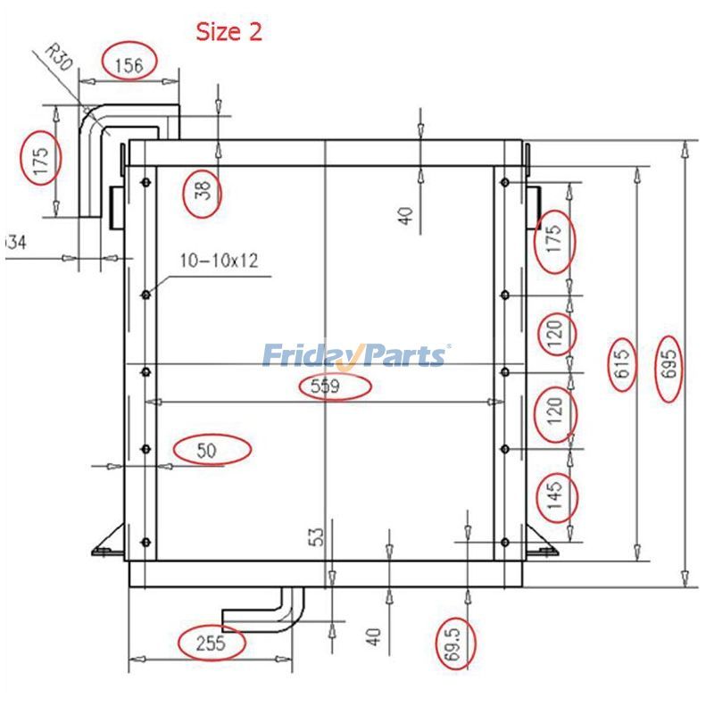 Refroidisseur d'huile 4208058 pour excavatrice John Deere 490 490D 493D 493 Hitachi EX100pourPour HITACHI,Pour JOHN DEERE
