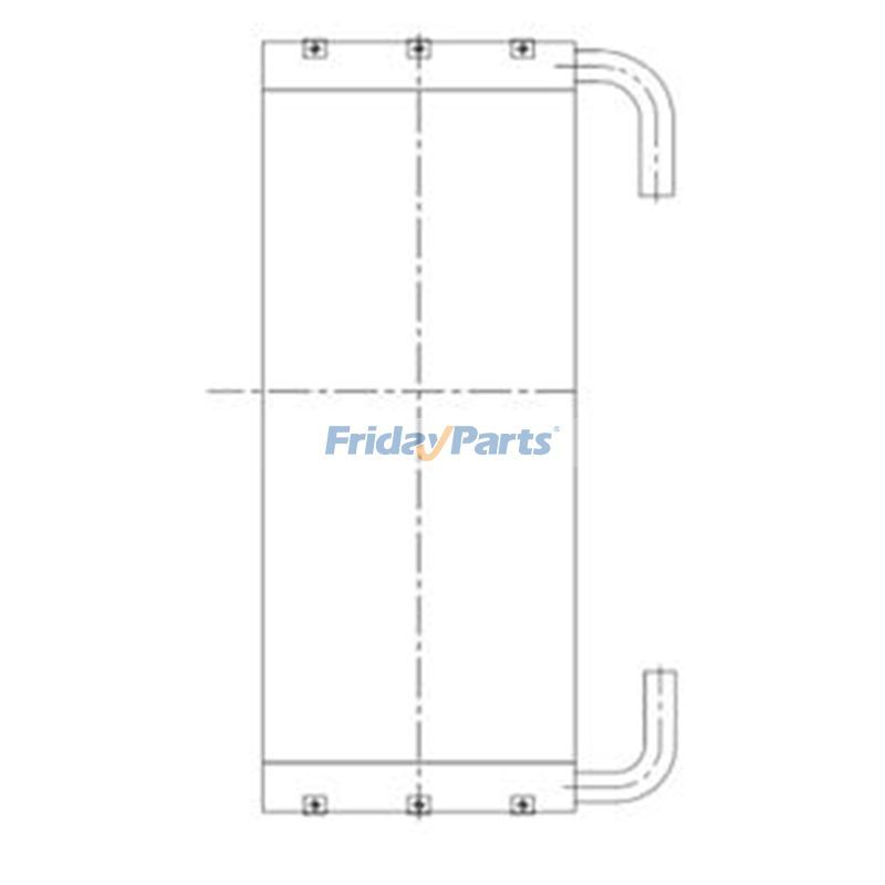 Refroidisseur d'huile 4668379 pour excavatrice John Deere 190DW