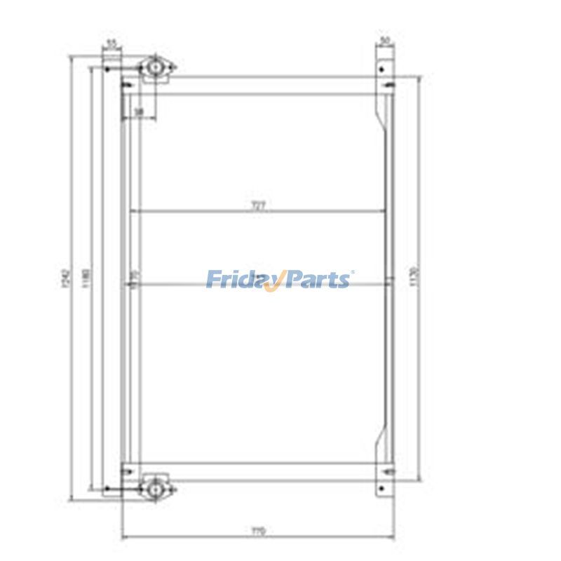 Refroidisseur d'huile 4682425 pour excavatrice Hitachi EX1200-6