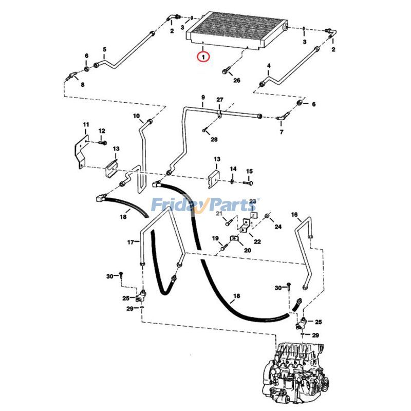 Oil Cooler Skid Steer for Loader