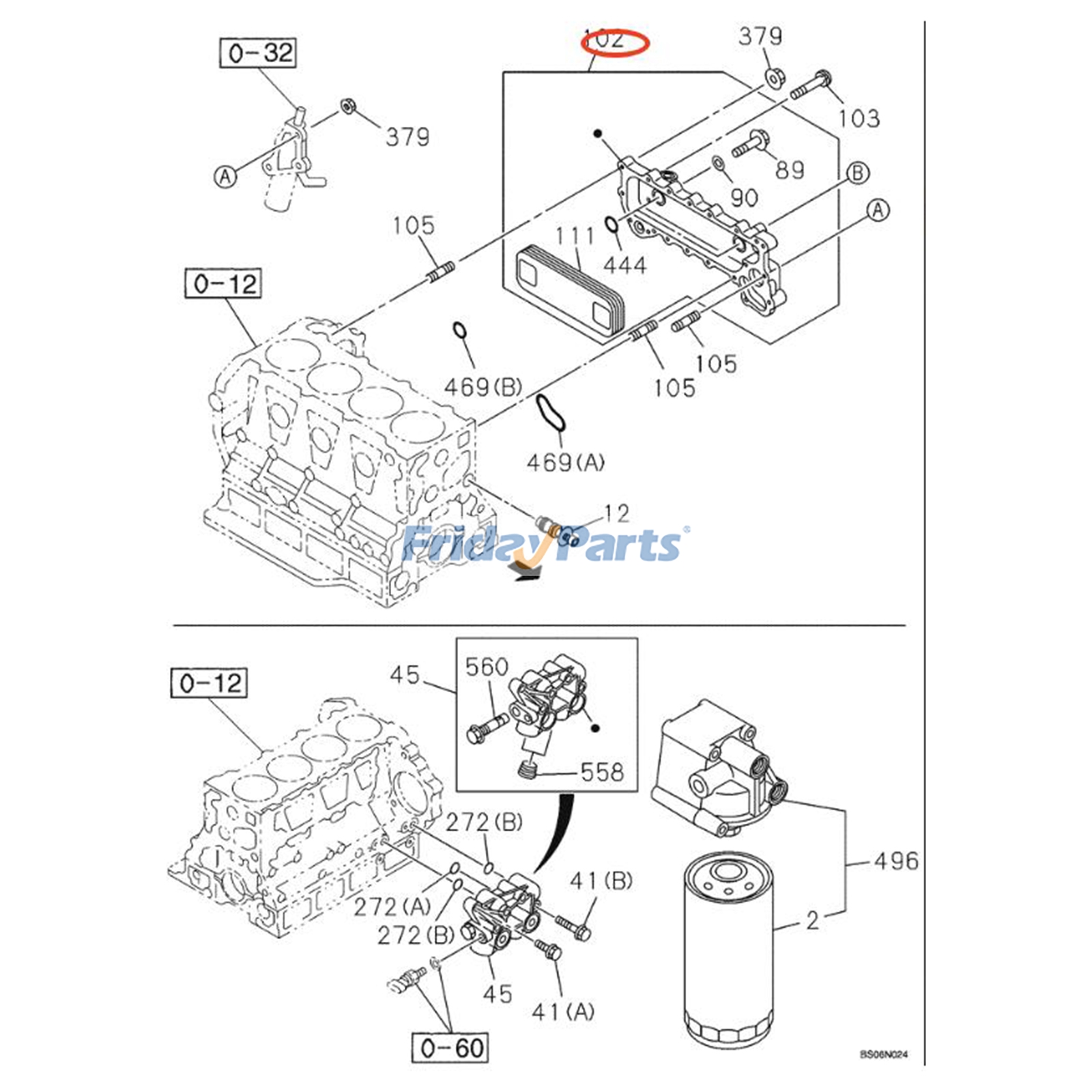 エクスカベーター オイルクーラー