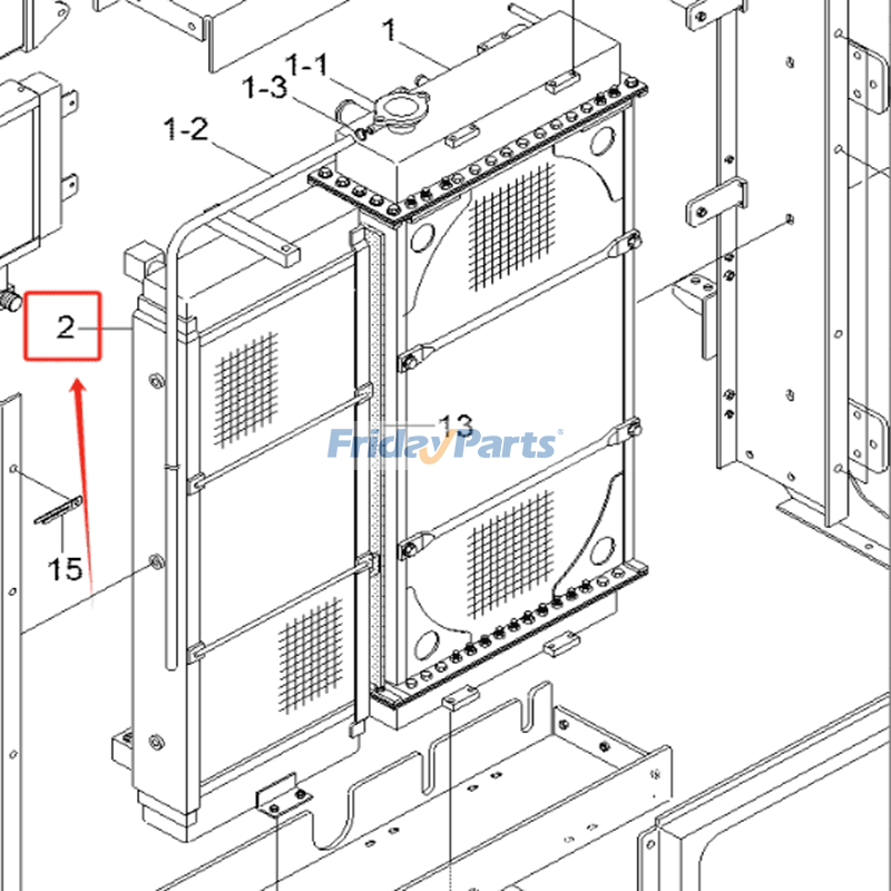 Oil Cooler Assembly for Loader