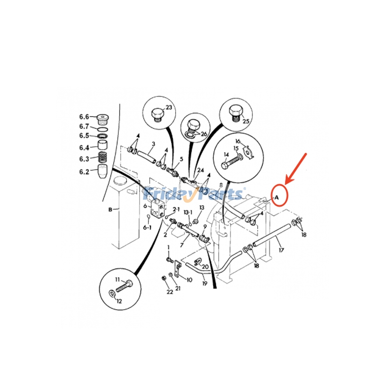 Enfriador de aceite 30/925815 para excavadora JCB JS130, JS145W, JS130W y JS130W-PLE Para JCB