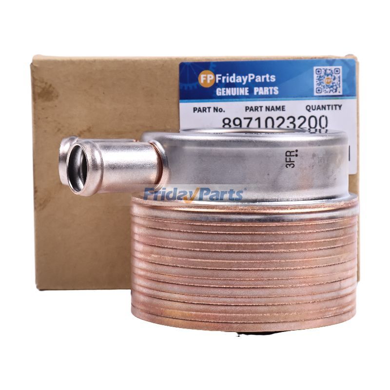 Oil Cooler Assembly VI8971023200 47544057 for Isuzu Engine 4LE1 4LE2 New Holland Excavator E80BMSR E70BSR