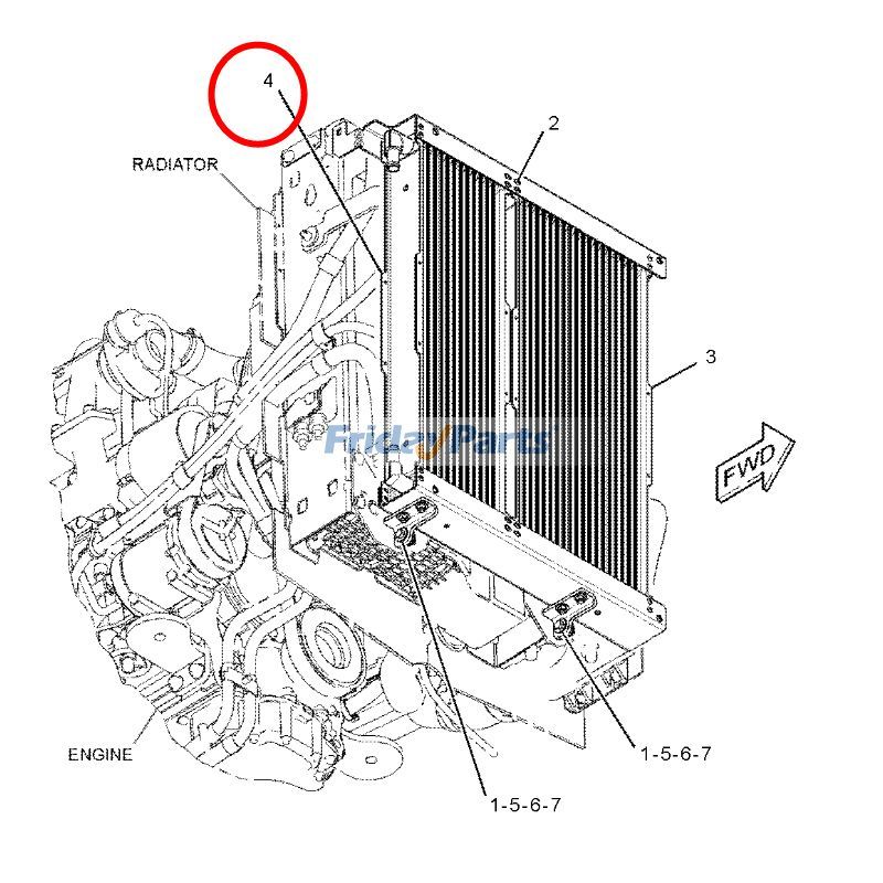 Noyau de refroidisseur d'huile CATpour Moteur,Chargeur