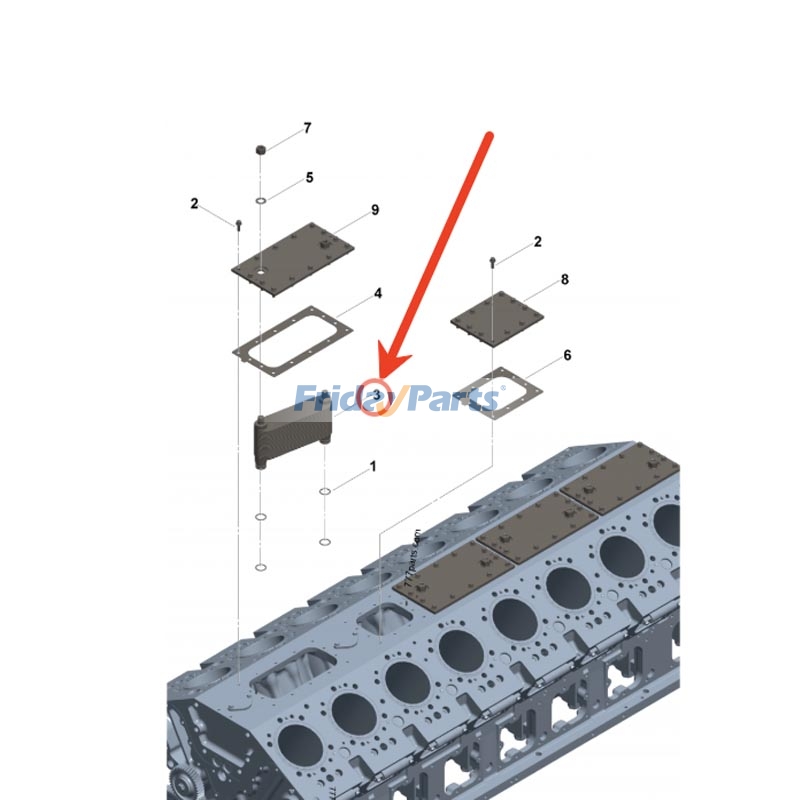 Noyau du refroidisseur d'huilepour Moteur