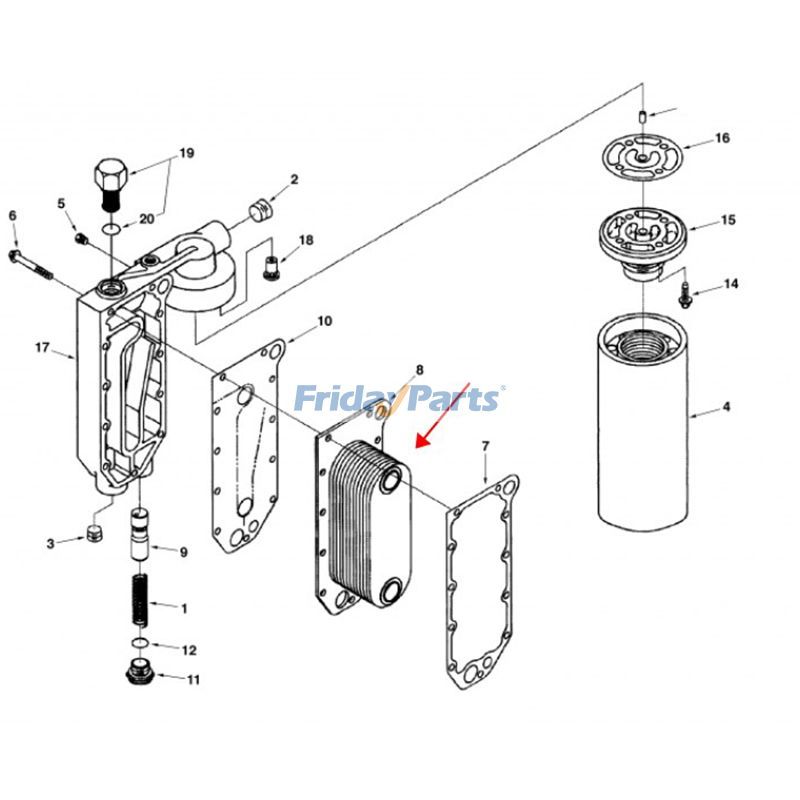 Oil Cooler Core For VOLVO Excavator,Loader