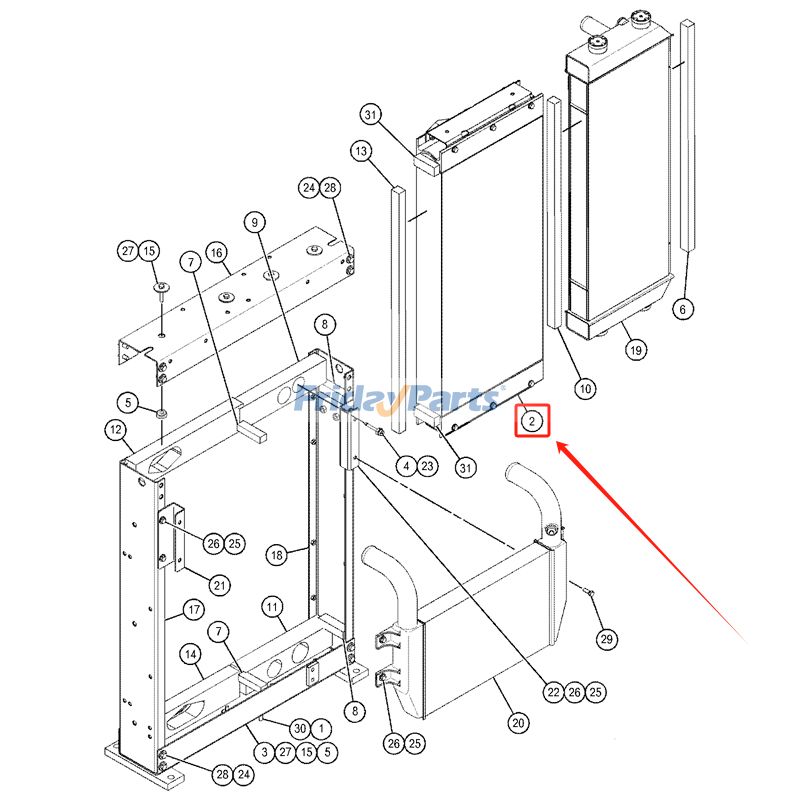Oil Cooler Core Assembly for Engine,Excavator