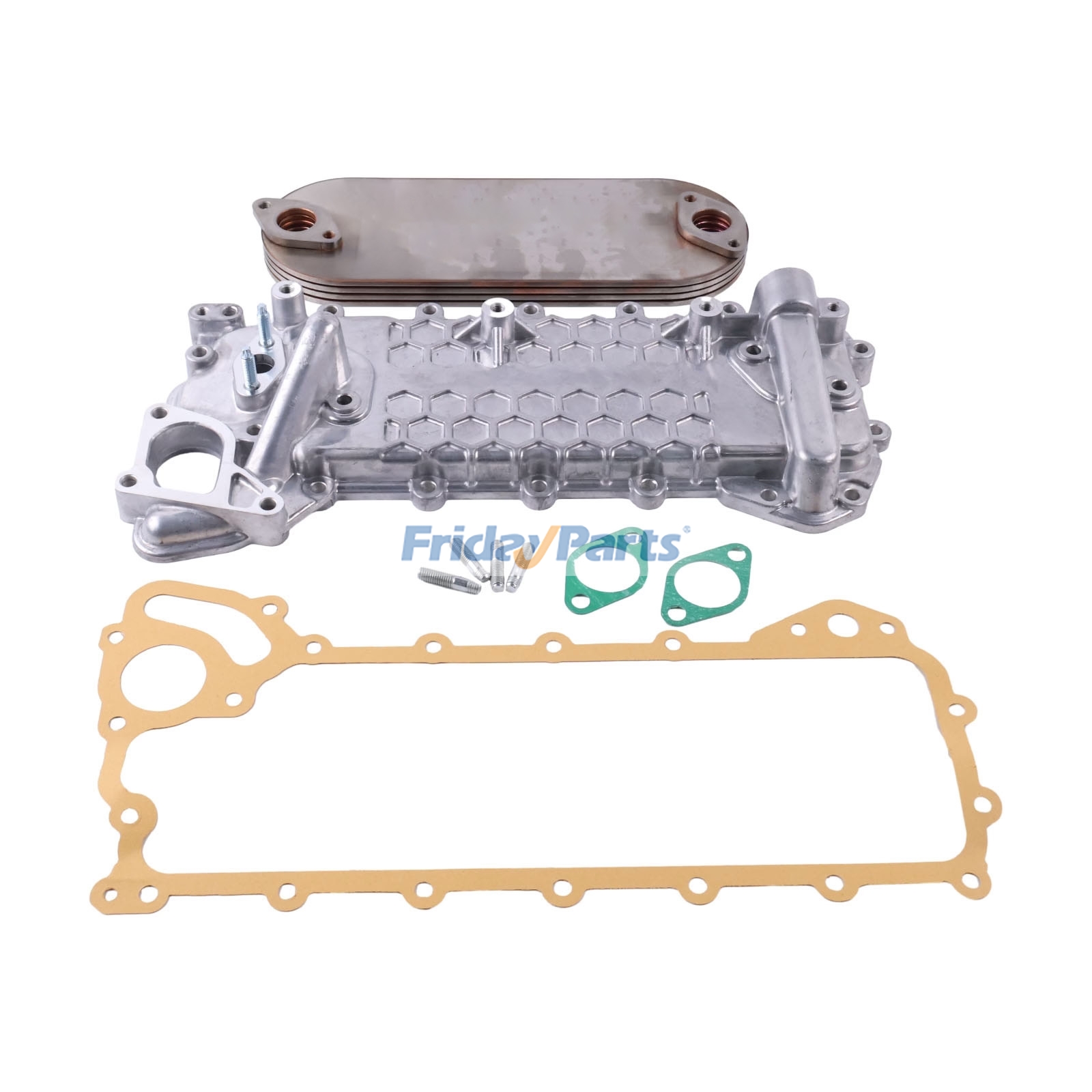 Oil Cooler Core & Cover 8980853125 8973341002 for Isuzu Engine 4HK1 4HE1 Truck NPR NQR NPR-HD