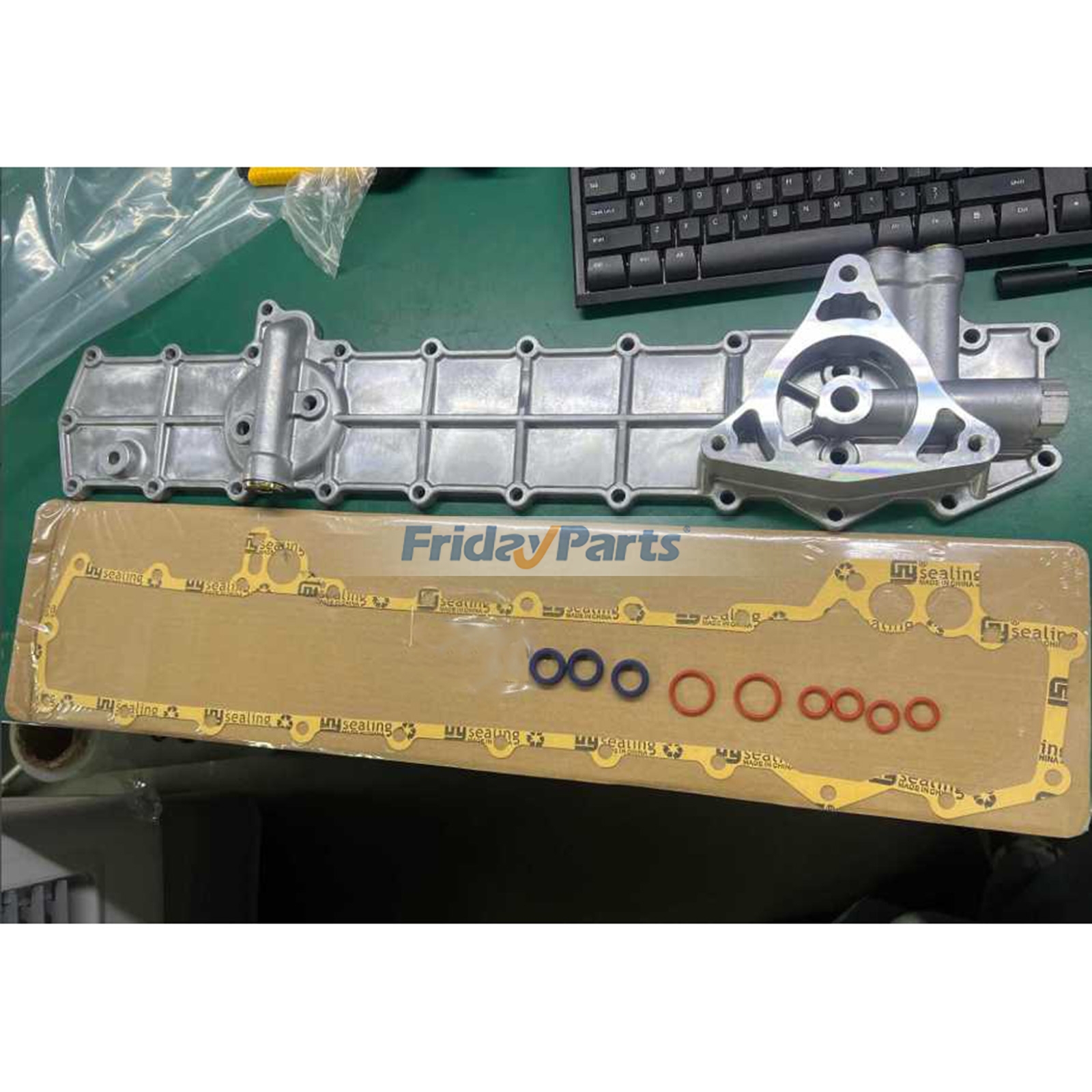 Tapa del enfriador de aceite ME034573 para motor Mitsubishi 6D14 6D15 6D16 Excavadora KATO HD800 HD900