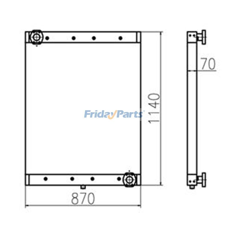 Ölkühler für Doosan-Bagger DX300LL