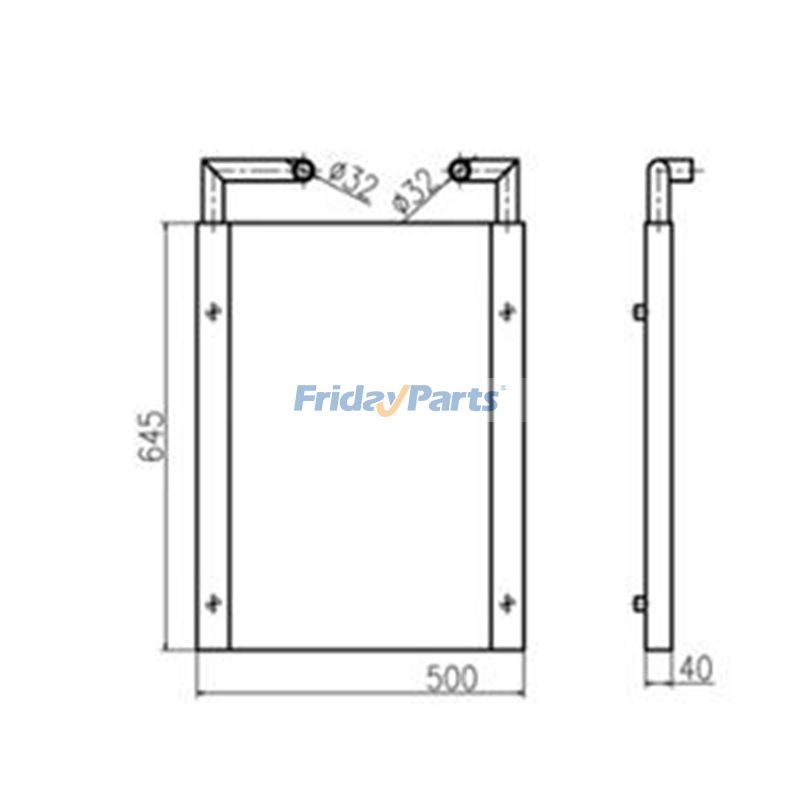Ölkühler für Hitachi-Bagger EX55