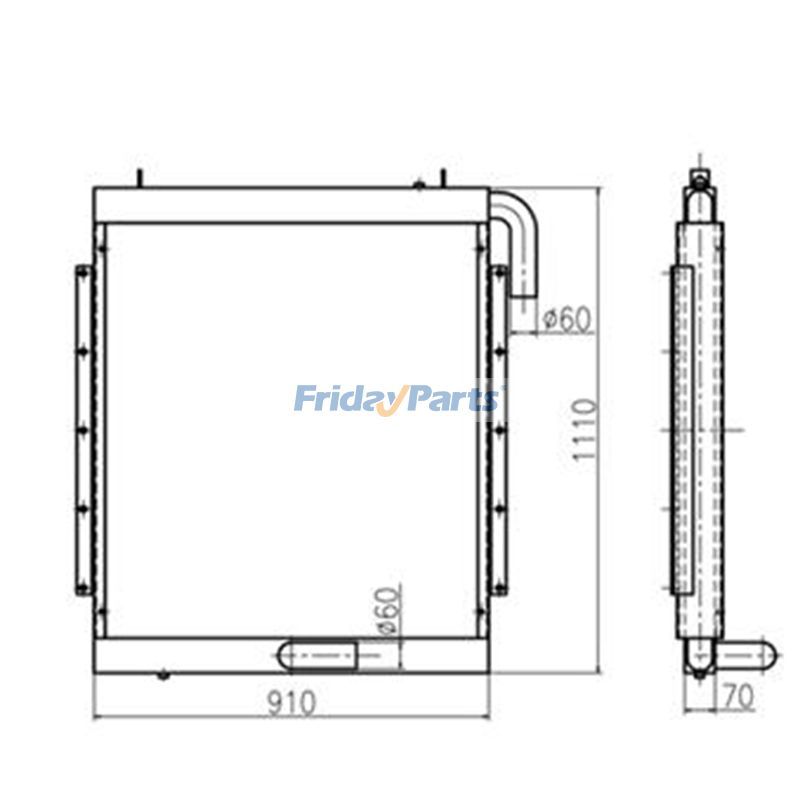 Ölkühler für Kato-Bagger HD1430-1