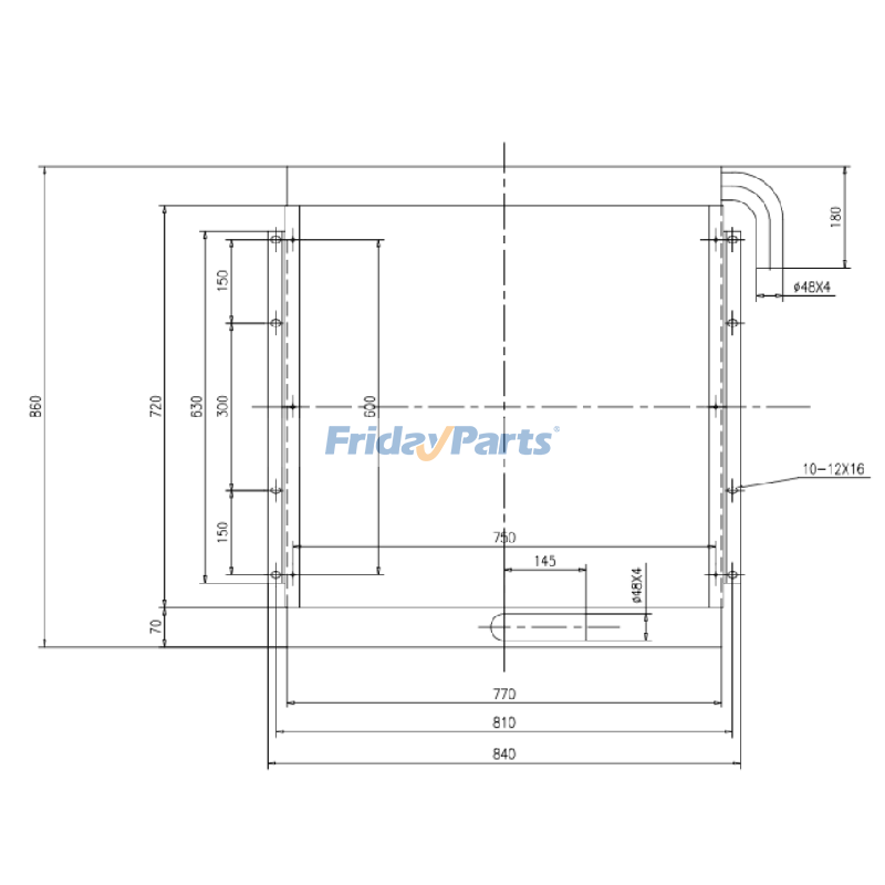 Refroidisseur d'huilepour Pelle