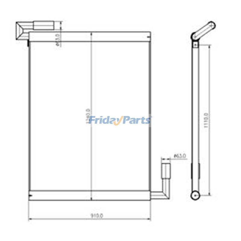 Ölkühler für Kobelco Bagger SK460-6E