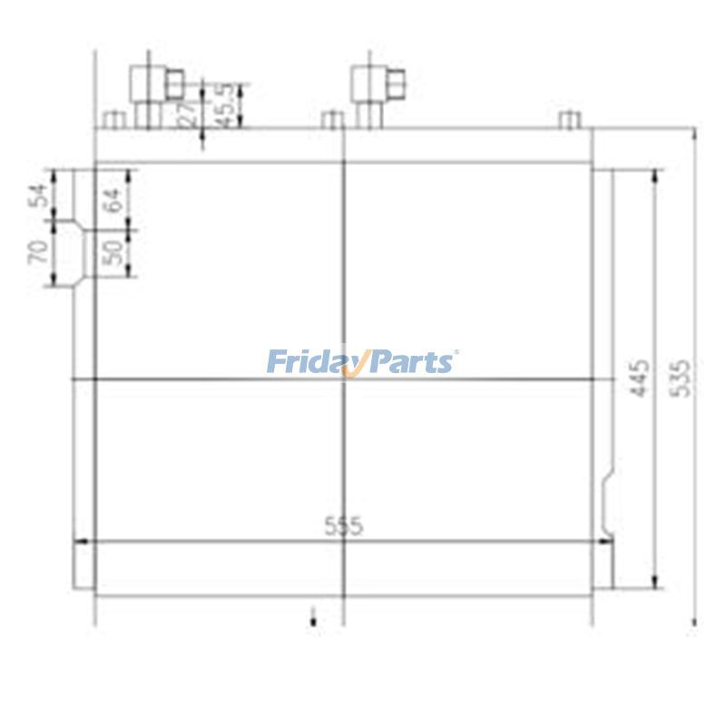 Oil Cooler for Volvo Excavator EC55C