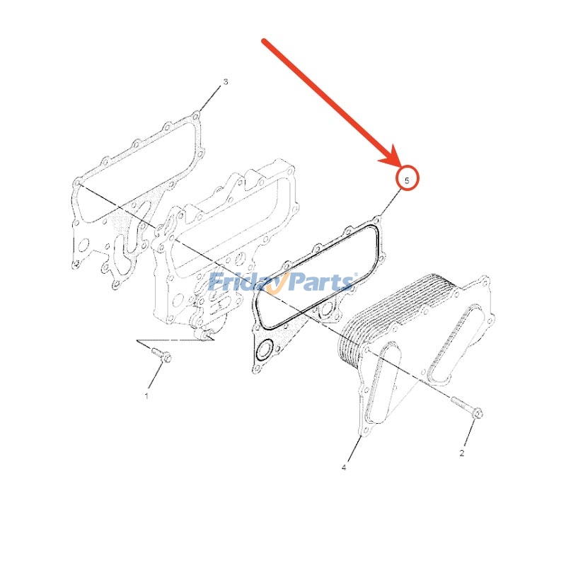 Oil Cooler Gasket for Compactor,Engine,Excavator,Generator,Loader,Motor Grader,Tractor,Industrial Equipment