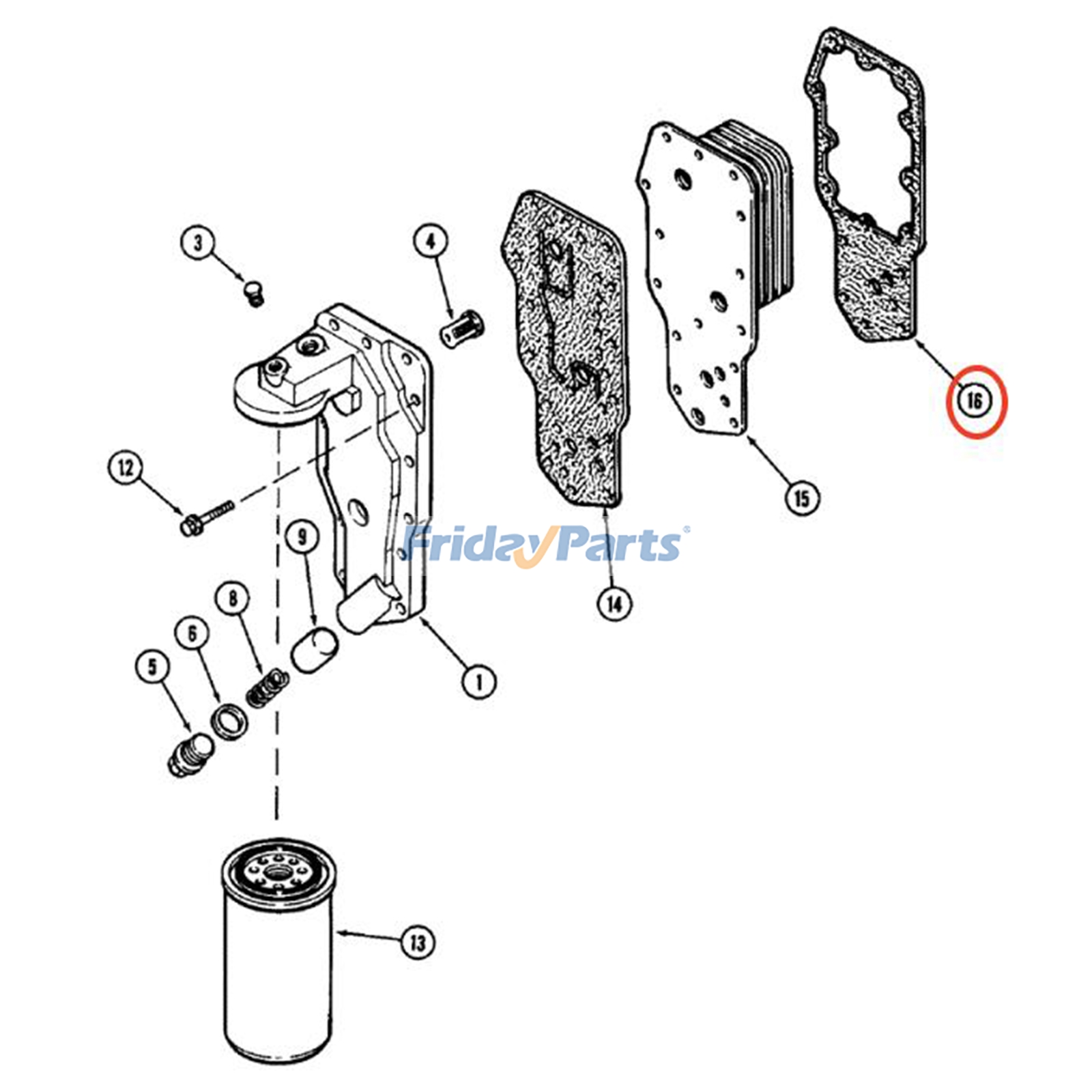 Oil Cooler Gasket for Dozer,Loader,Motor Grader