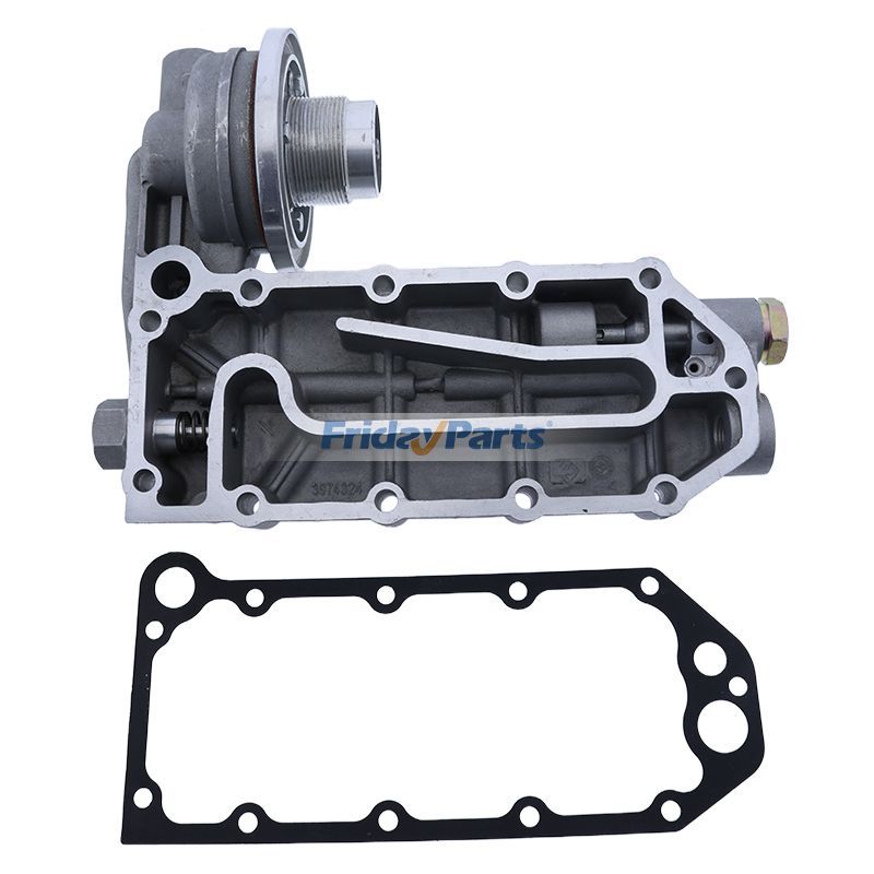 Oil Cooler Head With Gasket 3922882 for Cummins Engine ISC8.3 6C8.3 ISLE8.9 QSL9 QSC8.3 6BT 6CT NH855 NT855