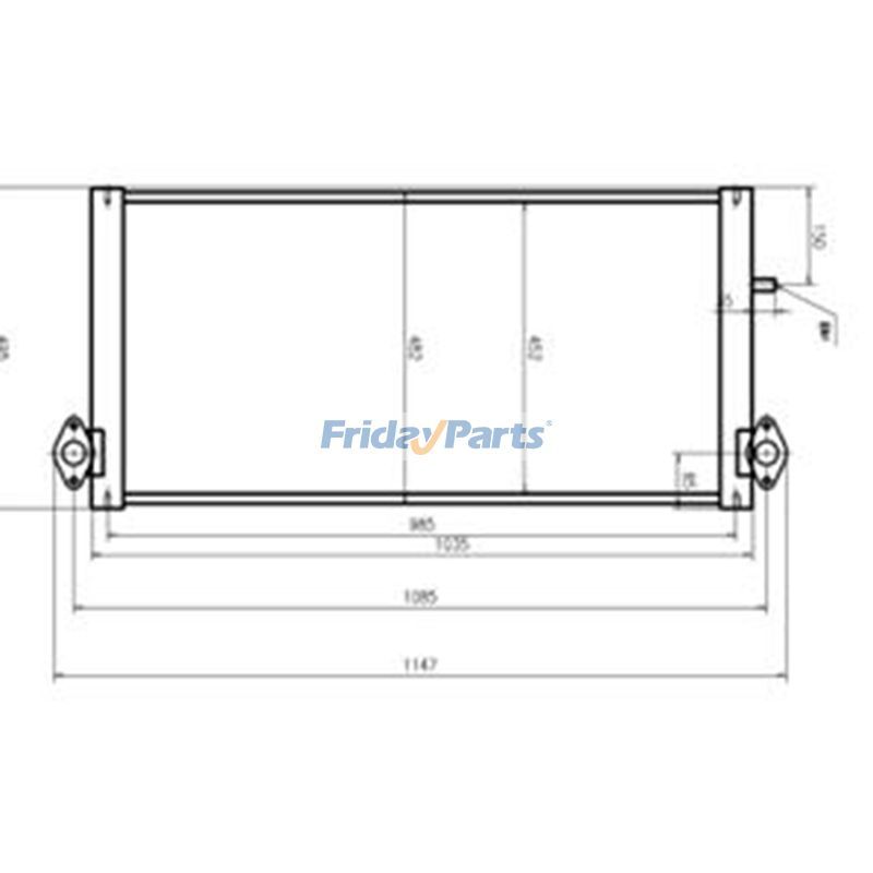 Oil Cooler K1008128 for Doosan Excavator DX225LC DX225NLC DX190W DX210W