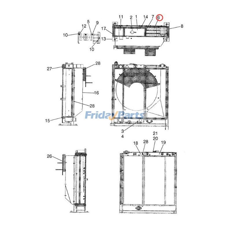 Refroidisseur d'huile LB05P00018S006 pour excavatrice Kobelco SK260 SK260-9 SK295-8 SK295-9pourPour KOBELCO
