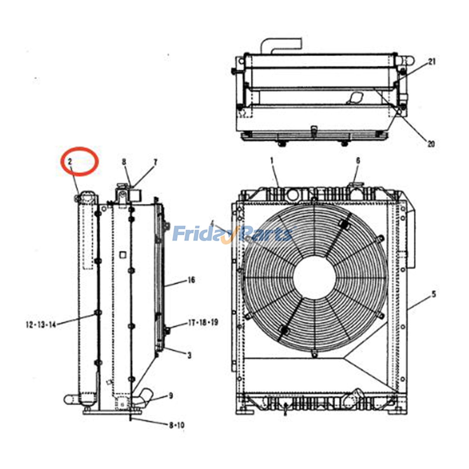 エクスカベーター オイルクーラー