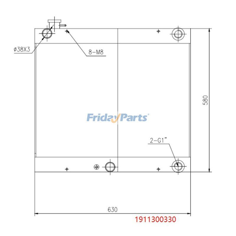 Radiador enfriador de aceite 1911300330 1911300690 para excavadora Takeuchi T175 TB175 TB175C